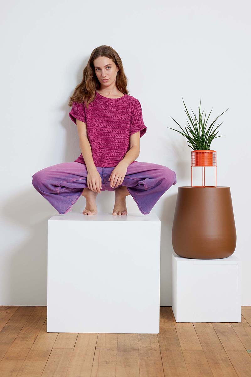 ANNELIES Kurzarmpullover