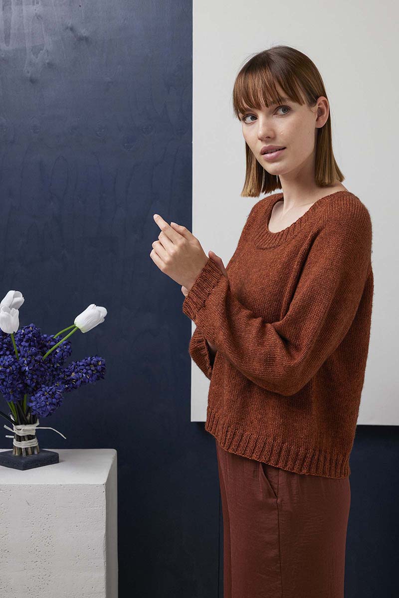 Linde Pullover Top Down