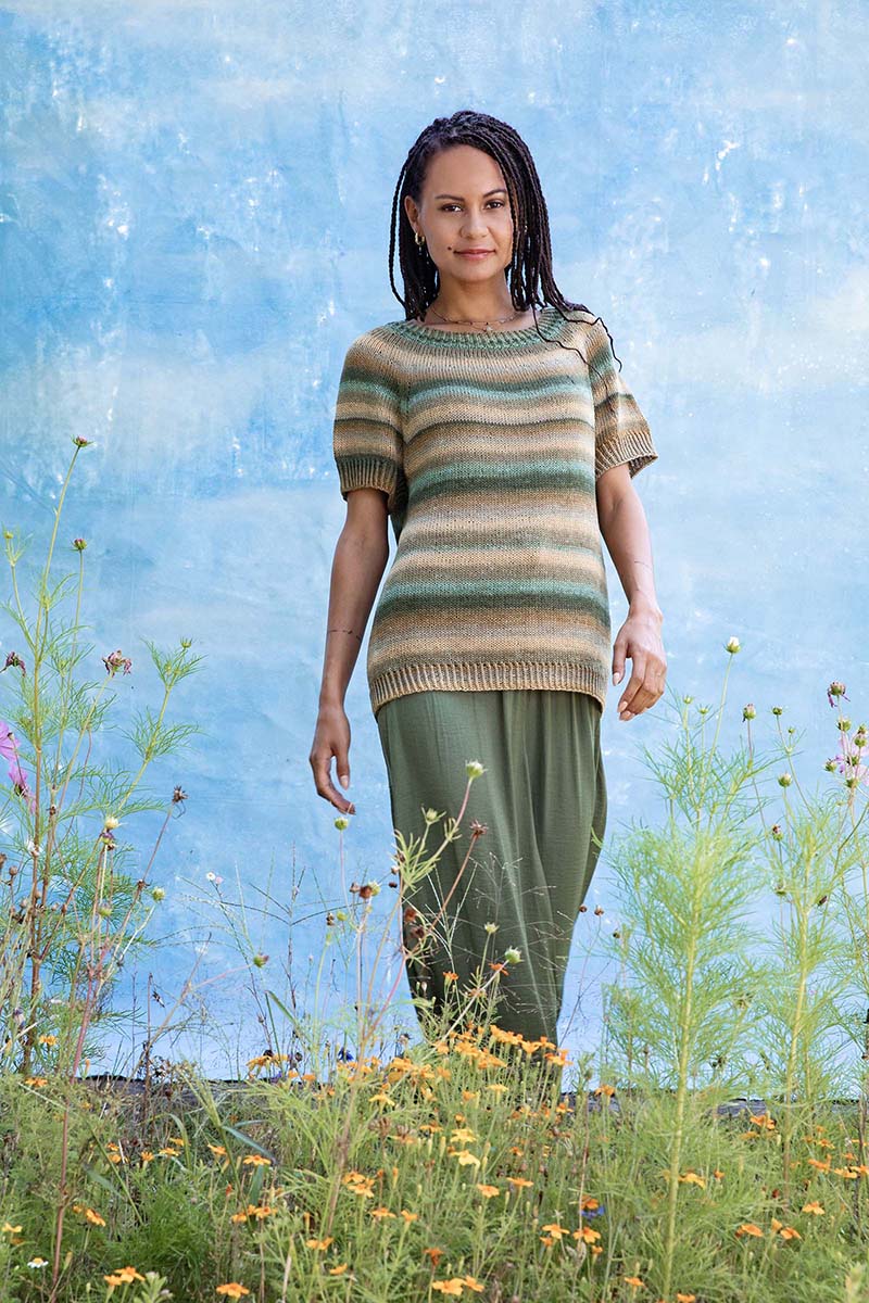 ROMINA Kurzarmpullover Top Down