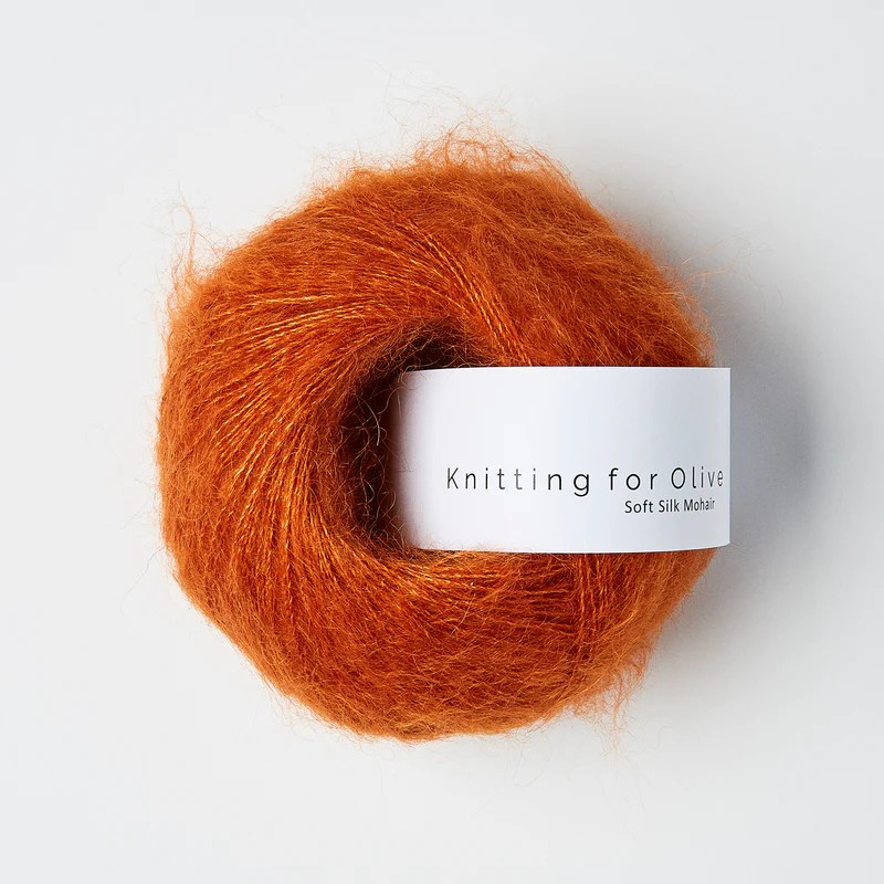 Soft Silk Mohair Burnt Orange
